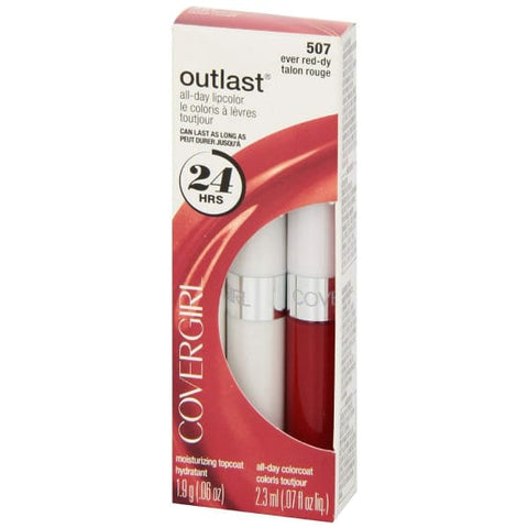 COVERGIRL Outlast All Day Liquid Lipcolor Lipstick EVER RED-DY 507 - Health & Beauty:Makeup:Lips:Lipstick