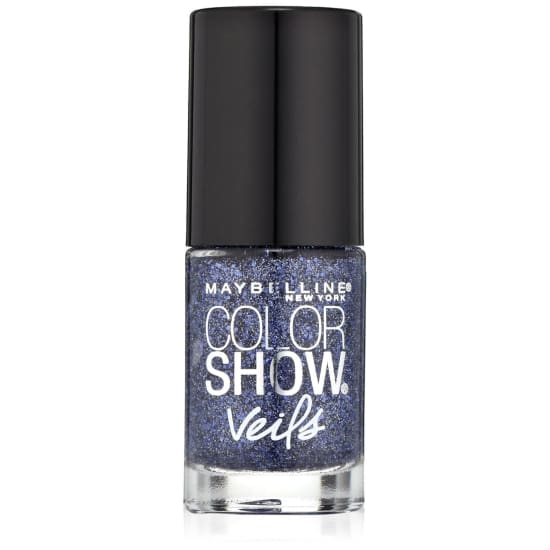 MAYBELLINE Color Show Veils Topcoat AMETHYST AURA 618 blue glitter nail polish - Health & Beauty:Nail Care Manicure & Pedicure:Nail Polish