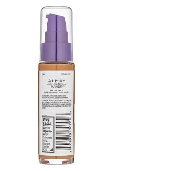 ALMAY Age Essentials Makeup Foundation MEDIUM DEEP 180 30mL pump1