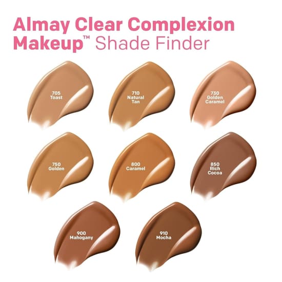ALMAY Clear Complexion Foundation MOCHA 910 30mL salicylic acid acne treatment N7