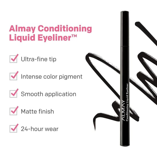 ALMAY Conditioning Liquid Eyeliner BLACK 010 Eye Liner NEW - Health & Beauty:Makeup:Eyes:Eyeliner