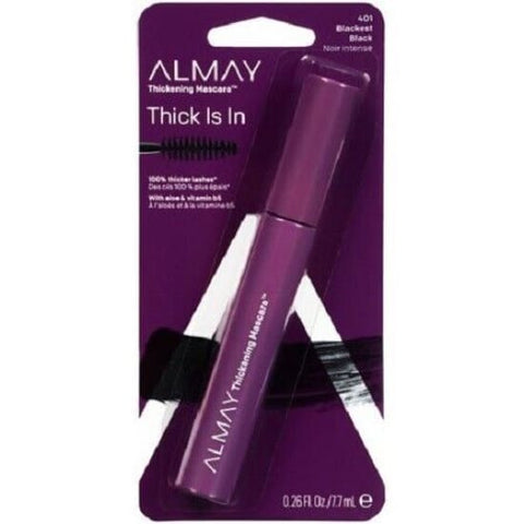 ALMAY Thick Is In Thickening Mascara BLACKEST BLACK 401 NEW PACKET washable - Health & Beauty:Makeup:Eyes:Mascara