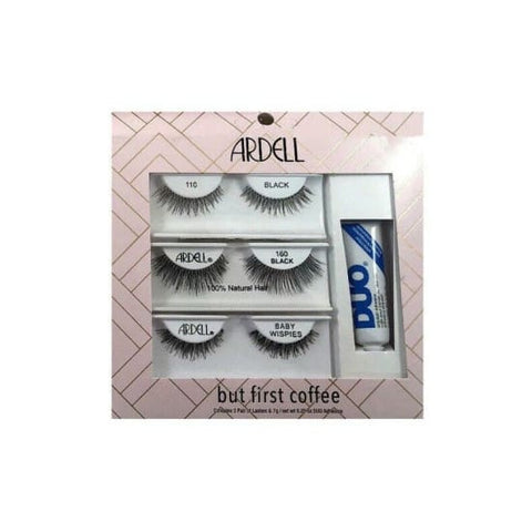 ARDELL But First Coffee Lash Kit 3 Pairs Lashes + Duo Adhesive false eyelashes - Health & Beauty:Makeup:Eyes:Eyelash Extensions