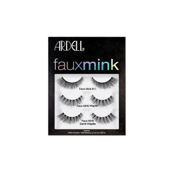 ARDELL Faux Mink Multipack False Eyelashes 3 Different Pairs 811 Wispies Demi - Health & Beauty:Makeup:Eyes:Eyelash Extensions