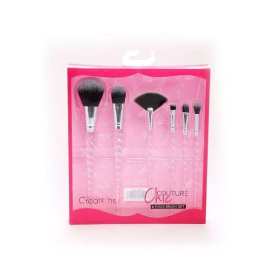 BEAUTY CREATIONS Couture Chic 6 Piece Brush Set Clear NEW  makeup brushes1