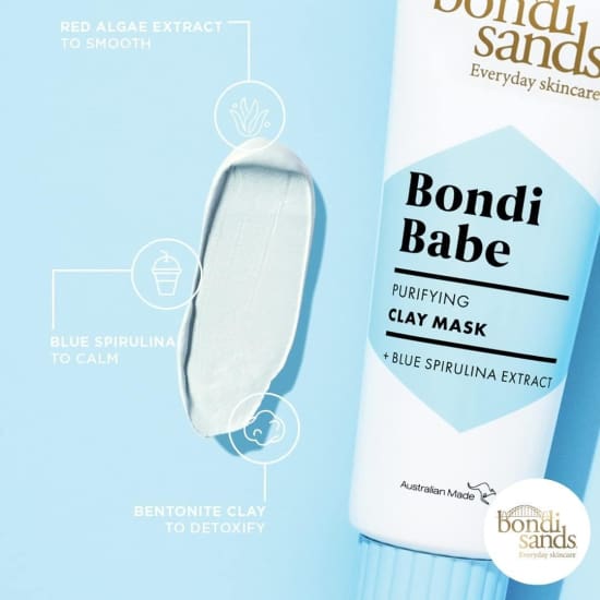 BONDI SANDS Bondi Babe Purifying Clay Mask 75mL blue spirulina extract0