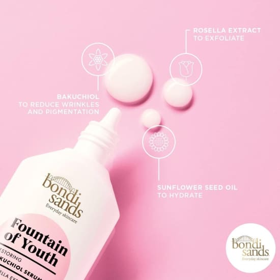 BONDI SANDS Fountain of Youth Restoring Bakuchiol Serum + Rosella Extract 30mL5