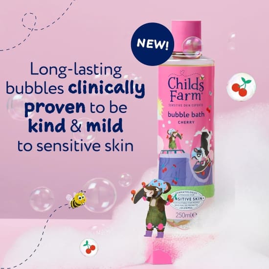 CHILDS FARM Bubble Bath CHERRY Sensitive skin 250mL eczema1