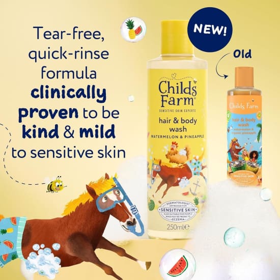 CHILDS FARM Hair & Body Wash WATERMELON & PINEAPPLE Sensitive skin 250mL eczema7