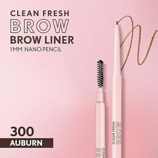 COVERGIRL Clean Fresh Brow Liner Pencil AUBURN 300 eyebrow eye squalane matte1