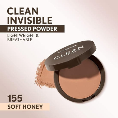 COVERGIRL Clean Invisible Pressed Powder SOFT HONEY 155 talc free0