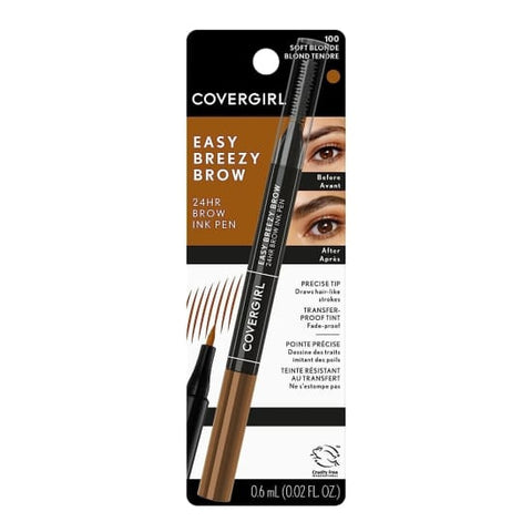 COVERGIRL Easy Breezy Brow INK PEN SOFT BLONDE 100 eyebrow eye - Health & Beauty:Makeup:Eyes:Eyebrow Liner & Definition