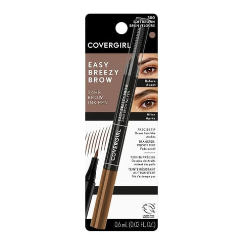 COVERGIRL Easy Breezy Brow INK PEN SOFT BROWN 300 eyebrow eye - Health & Beauty:Makeup:Eyes:Eyebrow Liner & Definition