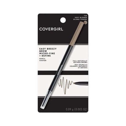 COVERGIRL Easy Breezy Brow MICRO Fine Define Pencil SOFT BLONDE 720 eyebrow eye - Health & Beauty:Makeup:Eyes:Eyebrow Liner & Definition