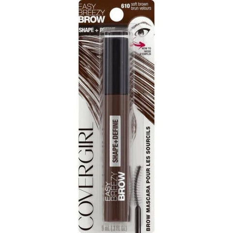 COVERGIRL Easy Breezy Brow Shape + Define Brow MASCARA SOFT BROWN 610 - Health & Beauty:Makeup:Eyes:Eyebrow Liner & Definition