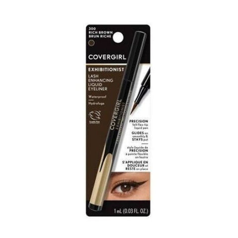 COVERGIRL Exhibitionist Lash Enhancing Liquid Eyeliner RICH BROWN 300 eye liner - Health & Beauty:Makeup:Eyes:Eyeliner