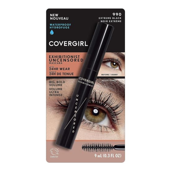 COVERGIRL Exhibitionist Uncensored Mascara EXTREME BLACK 990 waterproof - Health & Beauty:Makeup:Eyes:Mascara
