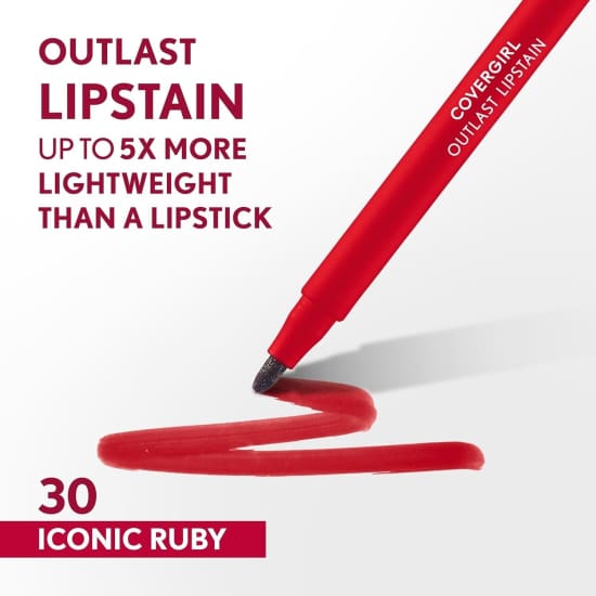 COVERGIRL Outlast Lipstain ICONIC RUBY 30 red lip stain1