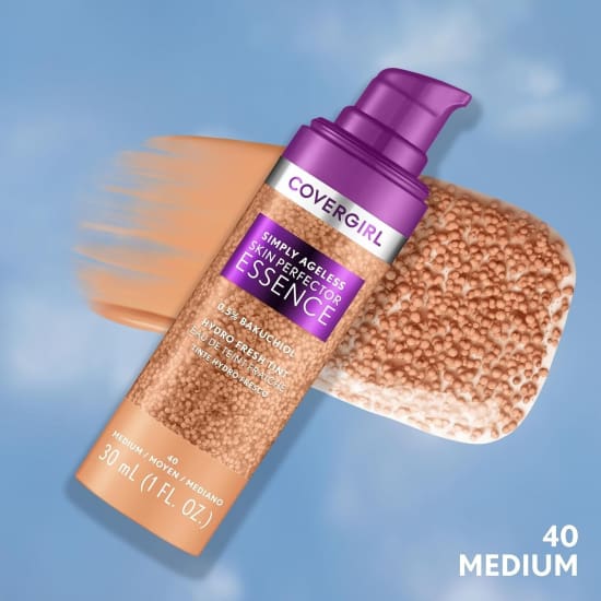 COVERGIRL Simply Ageless Skin Perfector Essence Foundation MEDIUM 40 30mL0