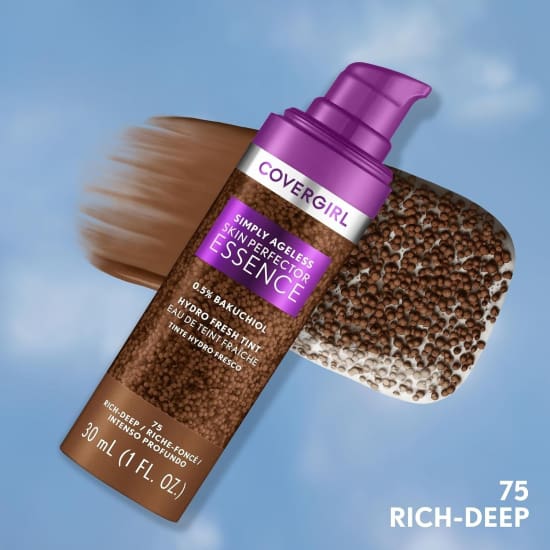 COVERGIRL Simply Ageless Skin Perfector Essence Foundation RICH DEEP 75 30mL0
