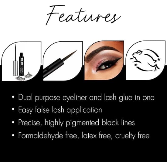 DUO Line It Lash It 2 in 1 Eyeliner & Adhesive BLACK glue eye liner Fine tip new4
