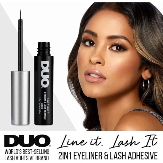 DUO Line It Lash It 2 in 1 Eyeliner & Adhesive BLACK glue eye liner Fine tip new0