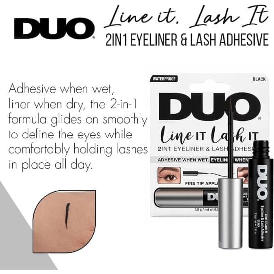 DUO Line It Lash It 2 in 1 Eyeliner & Adhesive BLACK glue eye liner Fine tip new3