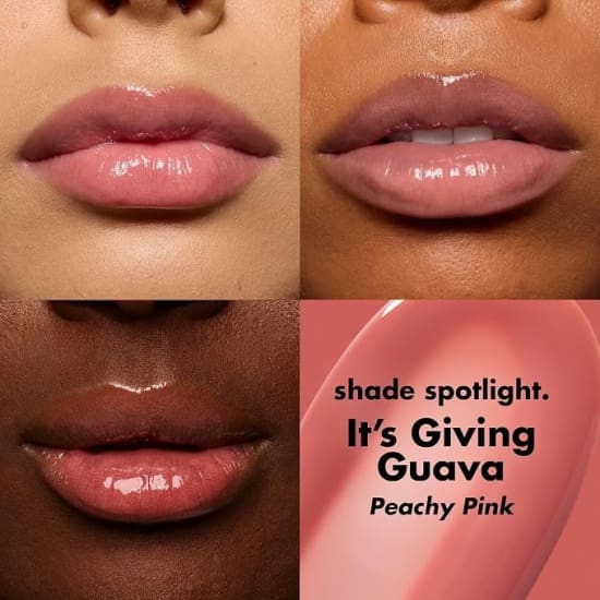 E.L.F. Glow Reviver Lip Oil IT'S GIVING GUAVA 82013 elf liquid gloss hydrating0
