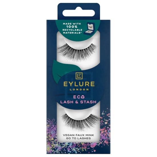 EYLURE Eco Lash & Stash Vegan Faux Mink False Strip Eyelashes GO TO LASHES reuse0