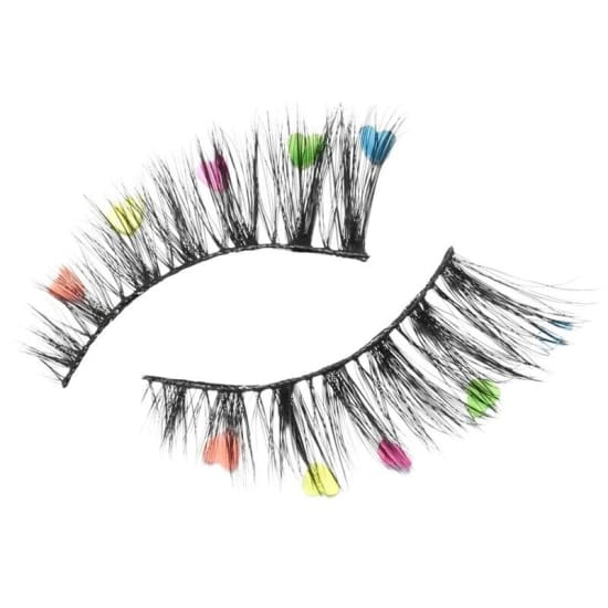 EYLURE Faux Mink Strip Lashes + Adhesive HEART’S DESIRE hearts reusable eye lash - Health & Beauty:Makeup:Eyes:Eyelash Extensions