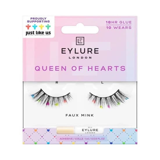 EYLURE Faux Mink Strip Lashes +Adhesive QUEEN OF HEARTS reusable eye lash + glue0