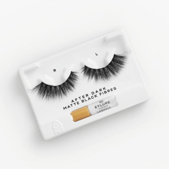 EYLURE Luxe Velvet Noir Strip Eyelashes + Adhesive AFTER DARK eye lash extensions - Health & Beauty:Makeup:Eyes:Eyelash Extensions