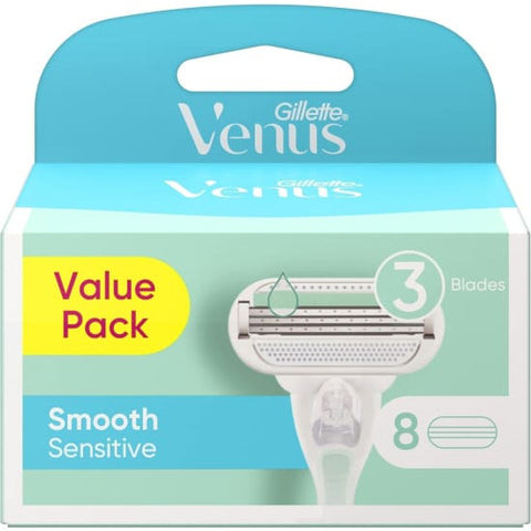 GILLETTE Venus SMOOTH SENSITIVE Women's Razor Blade Refills Pack of 8 Cartridges0