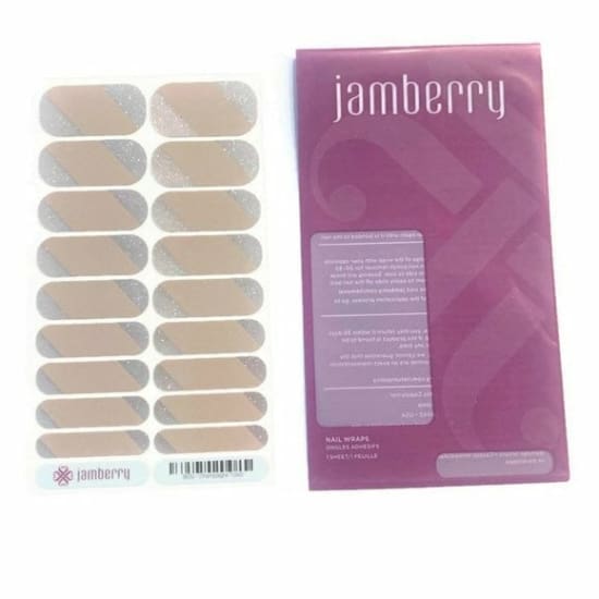 JAMBERRY Nail Polish Strips Wraps Stickers Full Sheet CHAMPAGNE TOAST BO122