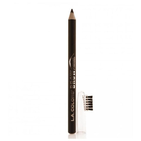 L.A COLORS Brow Pencil & Brush DARK CP673 brown wood wooden NEW LA - Health & Beauty:Makeup:Eyes:Eyebrow Liner & Definition