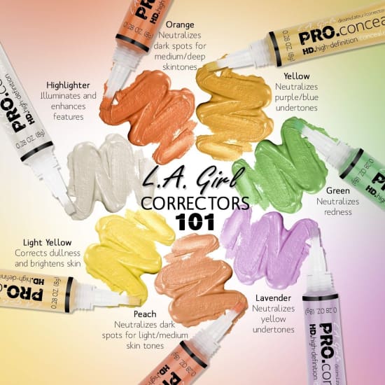 L.A. GIRL HD Pro Conceal Concealer LIGHT YELLOW GC995 LA corrector - Health & Beauty:Makeup:Face:Concealer