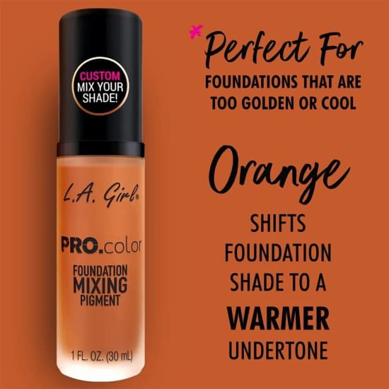 L.A GIRL PRO Color Foundation Mixing Pigment ORANGE GLM713 la l a colour warmth - Health & Beauty:Makeup:Face:Foundation