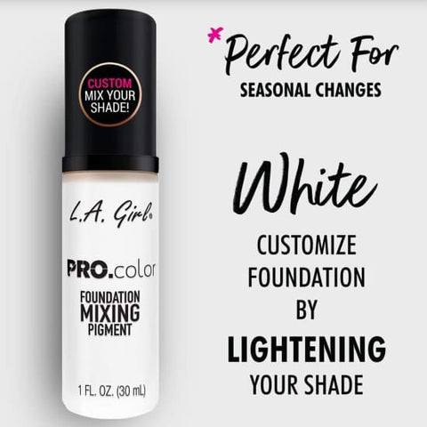 L.A GIRL PRO Color Foundation Mixing Pigment WHITE GLM711 la l a colour lighten - Health & Beauty:Makeup:Face:Foundation