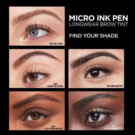 LOREAL Brow Stylist Micro Ink Brow Pen BRUNETTE 639 hairlike tint effect 48hr5
