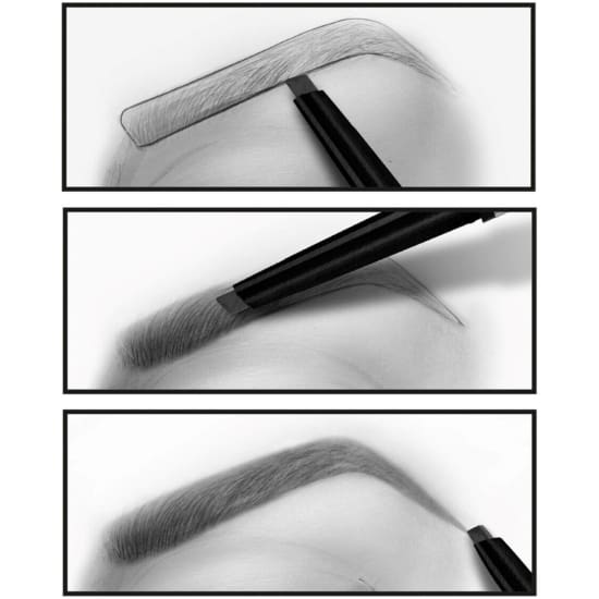LOREAL Brow Stylist Shape & Fill Brow Crayon BRUNETTE 420 triangular + spoolie - Health & Beauty:Makeup:Eyes:Eyebrow Liner & Definition