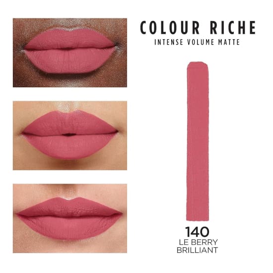 LOREAL Colour Riche Intense Volume Matte Lipstick LE BERRY BRILLIANT 140 NEW0