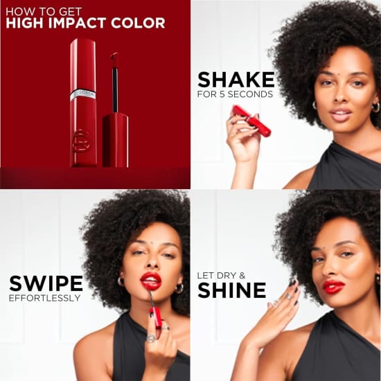 LOREAL Infallible Lacque Resistance Liquid Lipstick LE ROUGE PARIS 420 squalane7