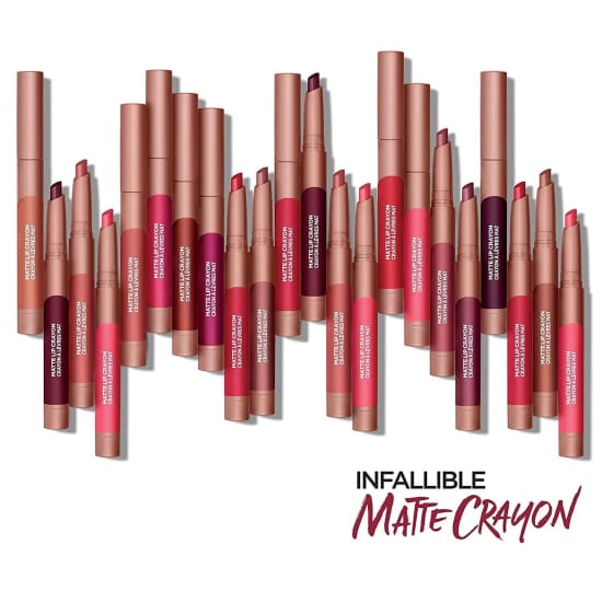 LOREAL Infallible Matte Lip Crayon Lipstick CHOOSE YOUR COLOUR - Health & Beauty:Makeup:Lips:Lipstick
