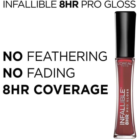 LOREAL Infallible Pro Gloss 8HR Lip Gloss PINK TOPAZ 140 lipgloss3