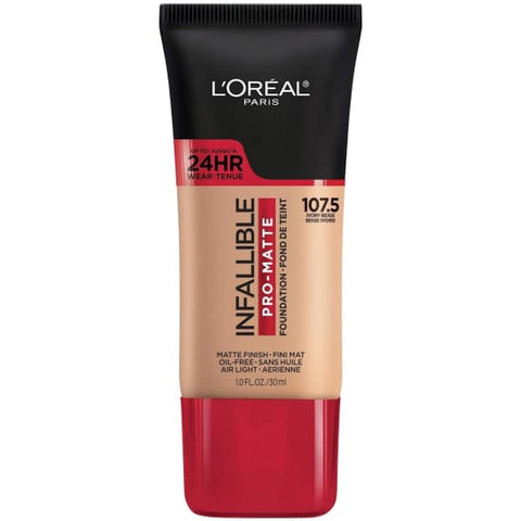 LOREAL Infallible Pro Matte Foundation IVORY BEIGE 107.5 24hr oil free watrproof0