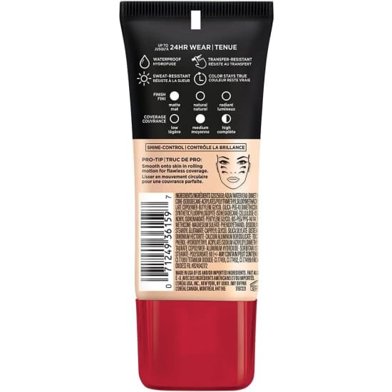 LOREAL Infallible Pro Matte Foundation IVORY BUFF 101.5 24hr oil free watrproof1