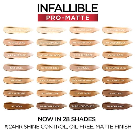LOREAL Infallible Pro Matte Foundation NUDE BUFF 104.5 24hr oil free waterproof3