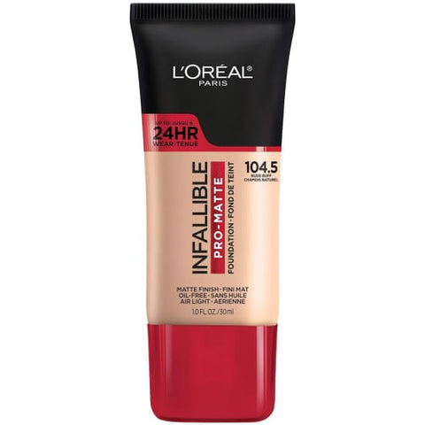 LOREAL Infallible Pro Matte Foundation NUDE BUFF 104.5 24hr oil free waterproof0