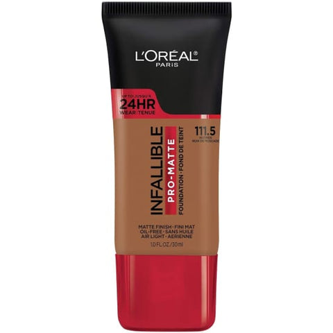 LOREAL Infallible Pro Matte Foundation NUTMEG 111.5 24hr oil free waterproof new0