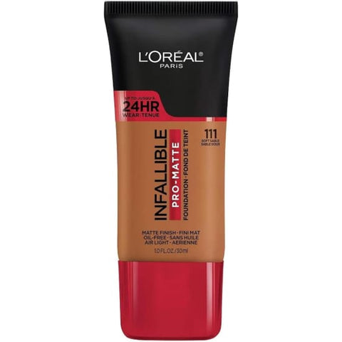 LOREAL Infallible Pro Matte Foundation SOFT SABLE 111 24hr oil free waterproof0